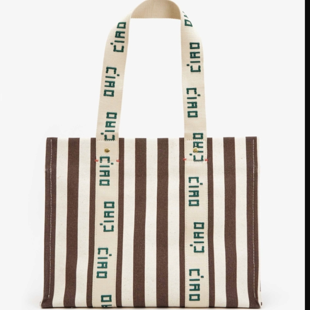 Clare V Noemi Tote In Natural/Mocha
